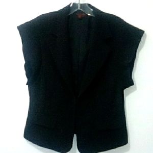 Simon Chang black blazer top